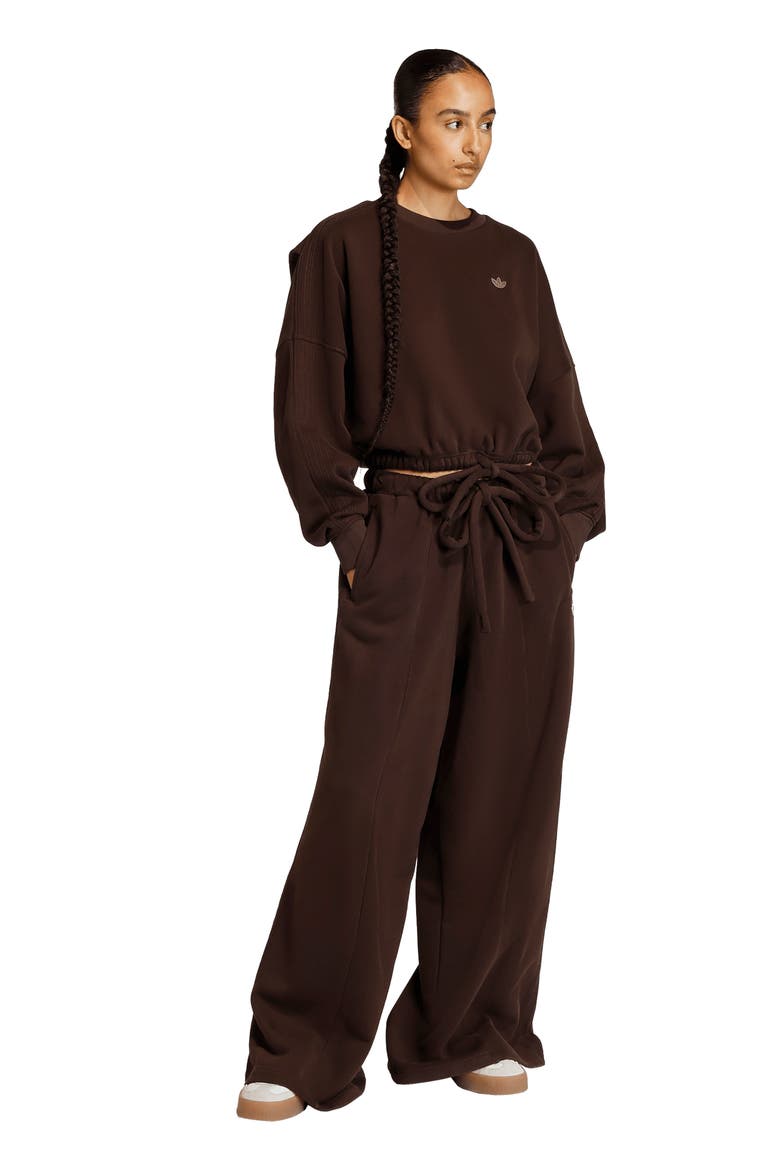 Essential Wide Leg Track Pants, Alternate, color, AURORA COFFEE