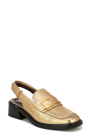 Shop Sarto By Franco Sarto Gianna Slingback Loafer In Gold
