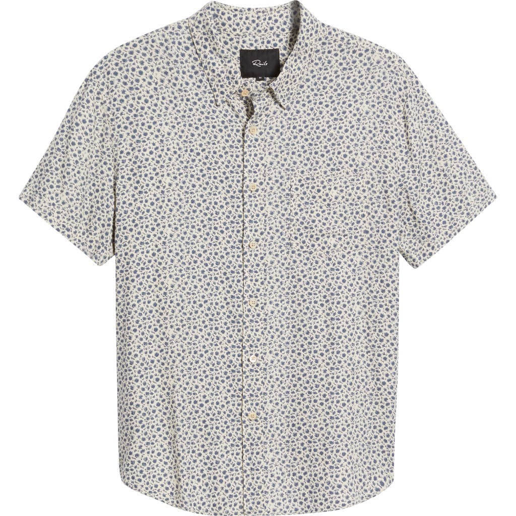 Rails Carson Printed Short Sleeve Shirt In Autumn Daisy Ocean