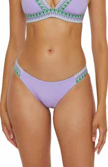 Becca Fiesta American Basket Weave Trim Bikini Bottoms