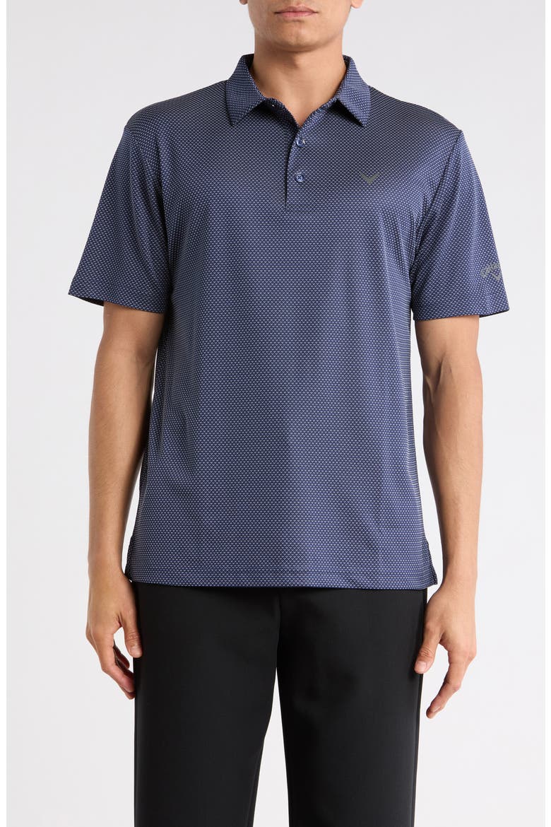 Chevron Jacquard Golf Polo, Main, color, PEACOAT