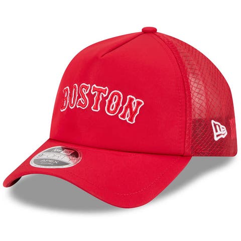 Men's New Era Red Boston Red Sox 2026 Batting Practice Alternate Apex 9FORTY Adjustable Hat