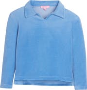 BISBY Kids' Velour Polo Pullover