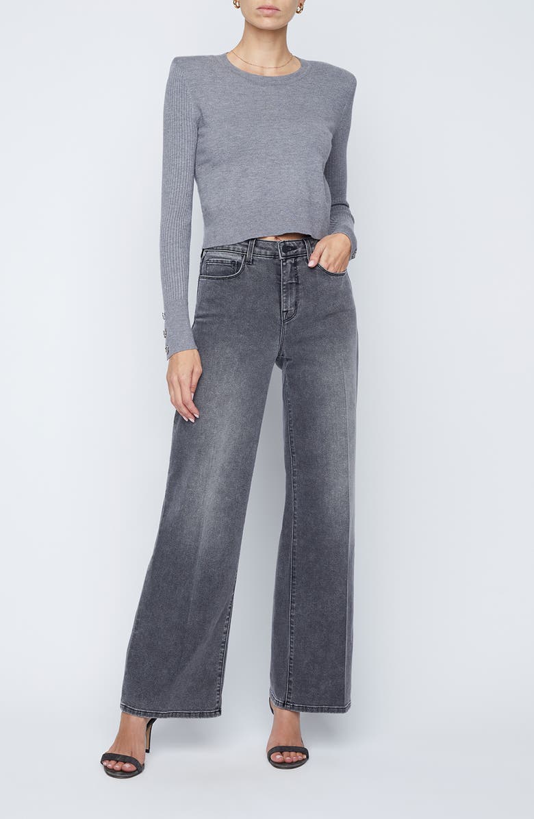 L'AGENCE Rib Sleeve Sweater, Alternate, color, 