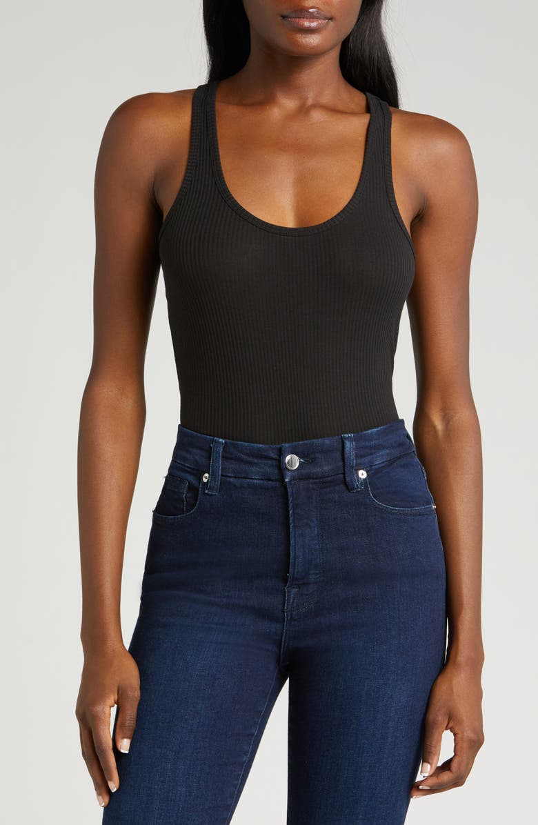 Good American Light Ribbed Crop Tank, Main, color, 
