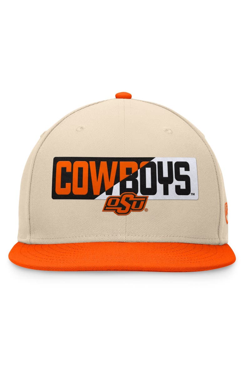 Men's Top of the World Khaki Oklahoma State Cowboys Goalaso Snapback Hat, Alternate, color, Khaki