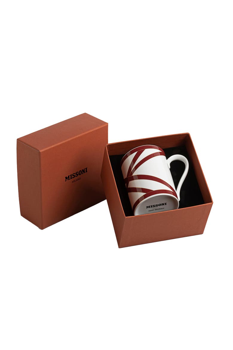 Mug Cup NASTRI in Luxury Box Bordeaux diam. 3", H 3.9", cap. 12.5 oz, Main, color, Multicolor