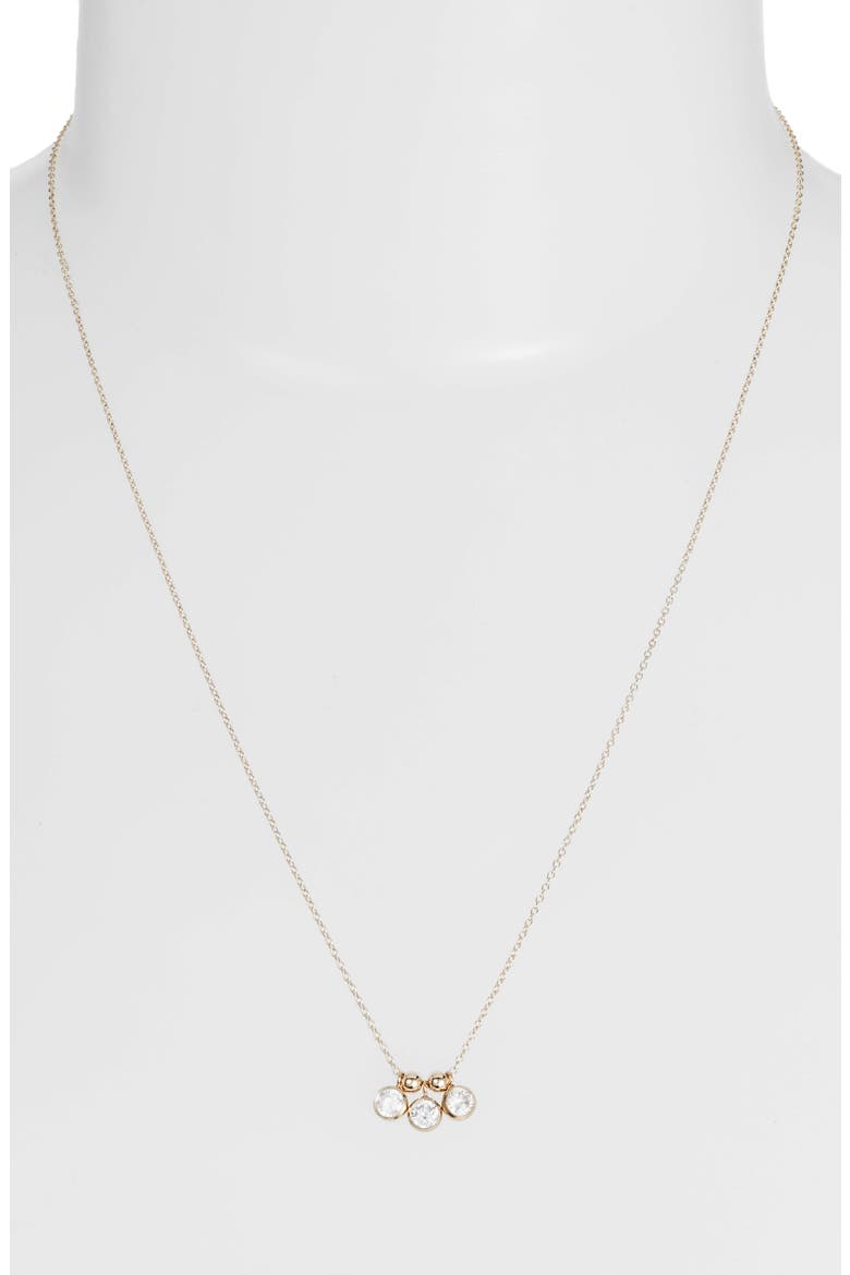 Poppy Cluster Necklace, Alternate, color, GOLD
