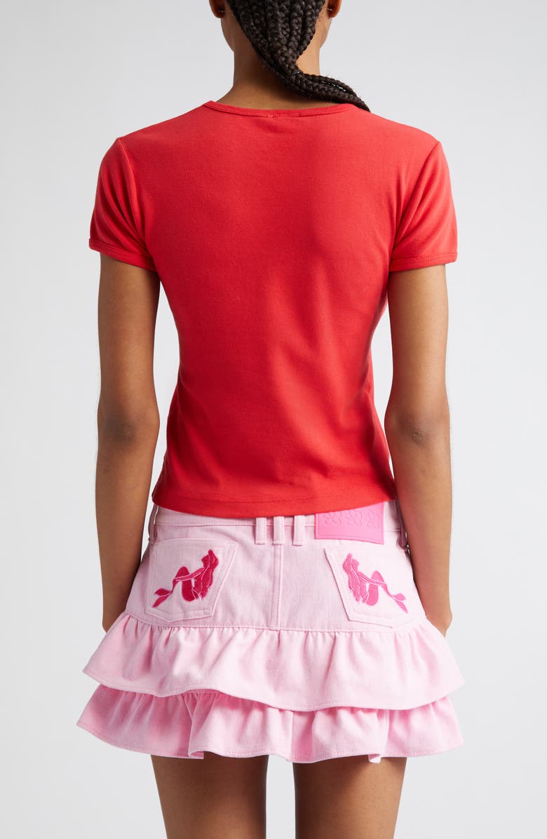 Marshall Columbia x Disney 'The Little Mermaid' Rhinestone Seashell Cotton Baby Tee, Alternate, color, Red