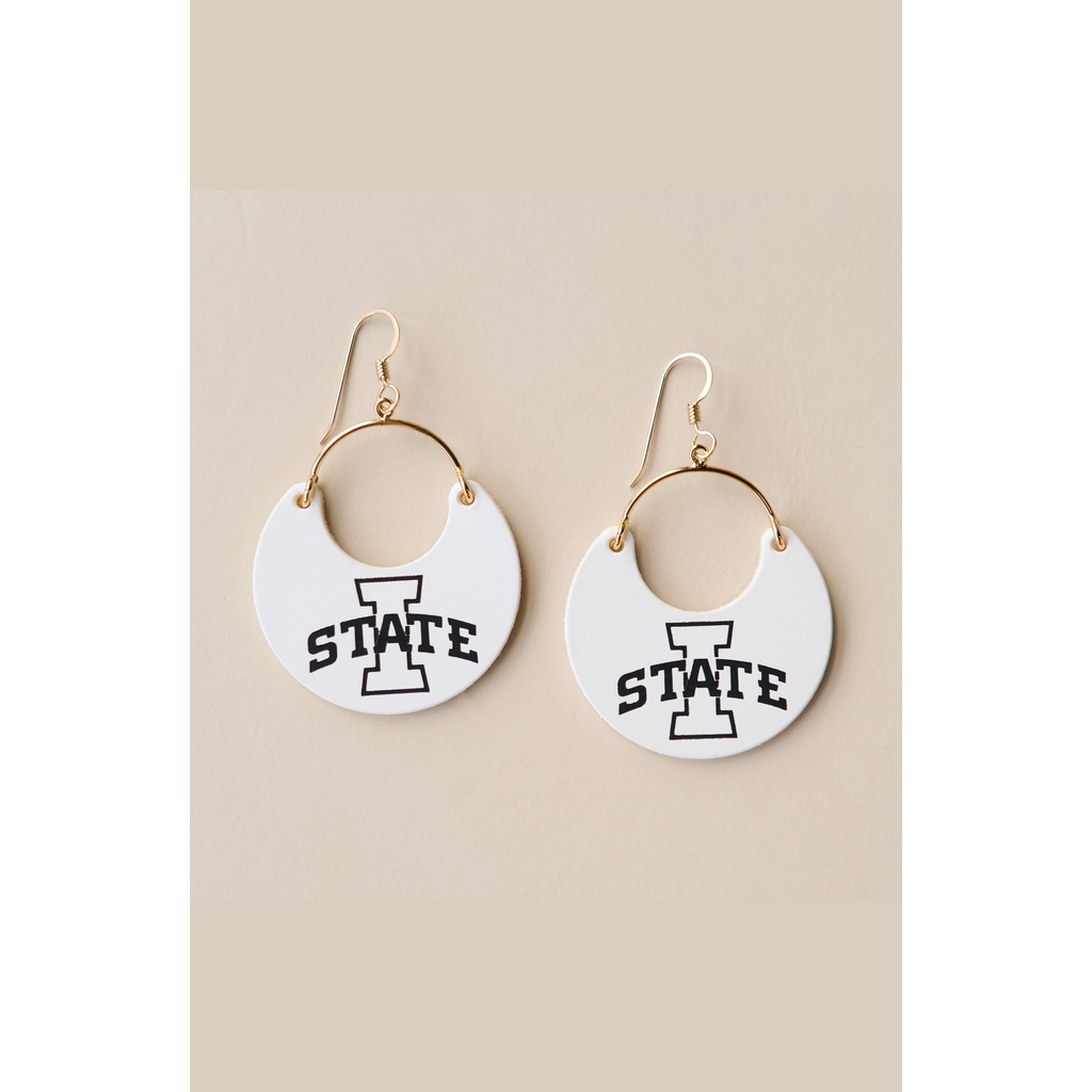 Nickel & Suede University Ninas Earrings In Silver