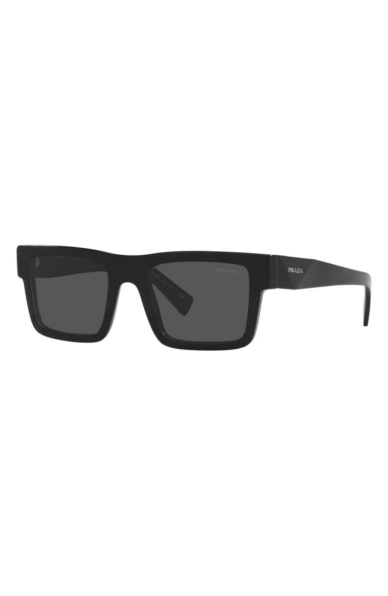 Prada 52mm Rectangular Sunglasses, Alternate, color, 