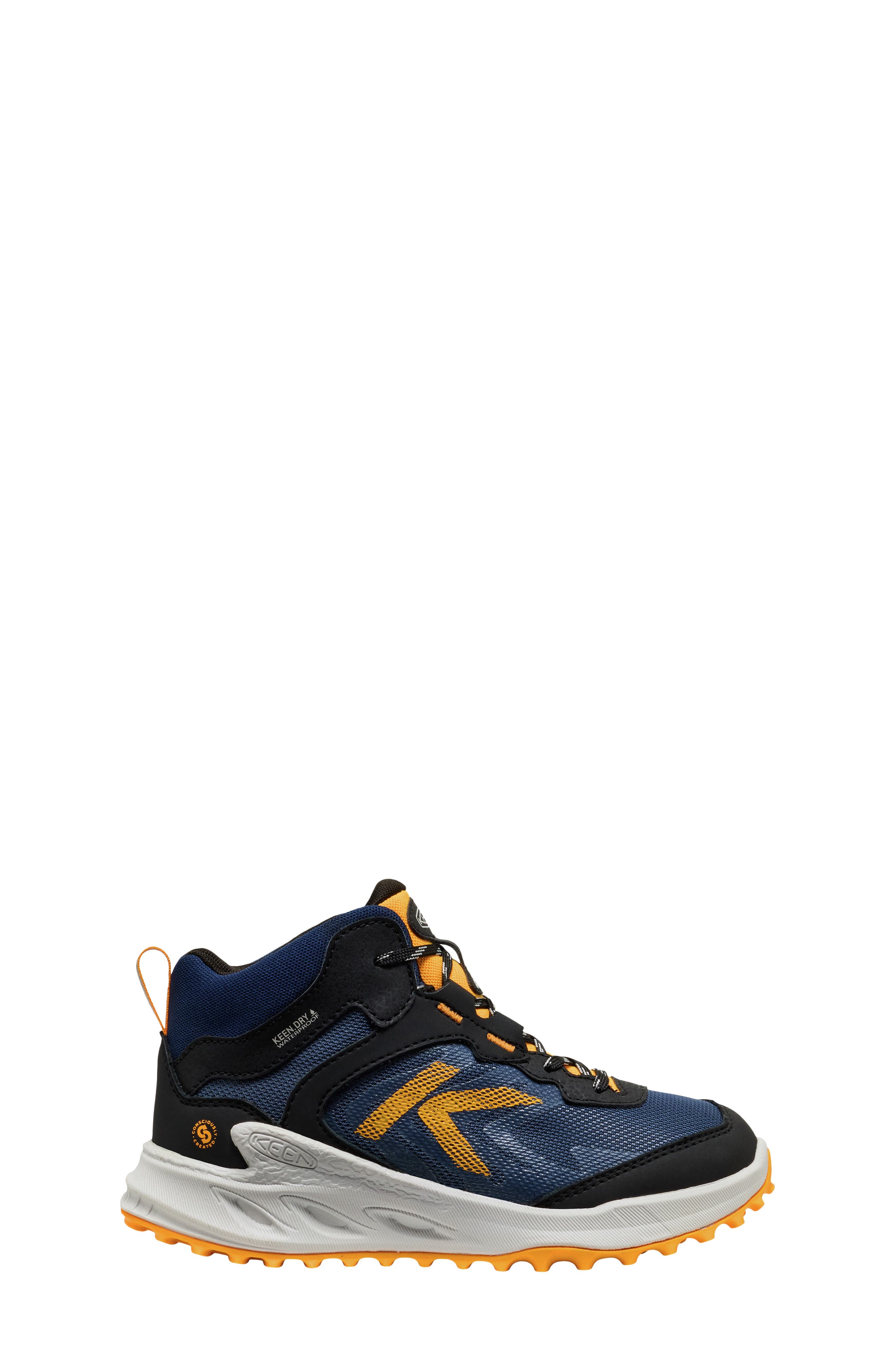 KEEN Kids' Zionic Waterproof Hiking Boot, Alternate, color, Naval Academy/ Bright Marigold