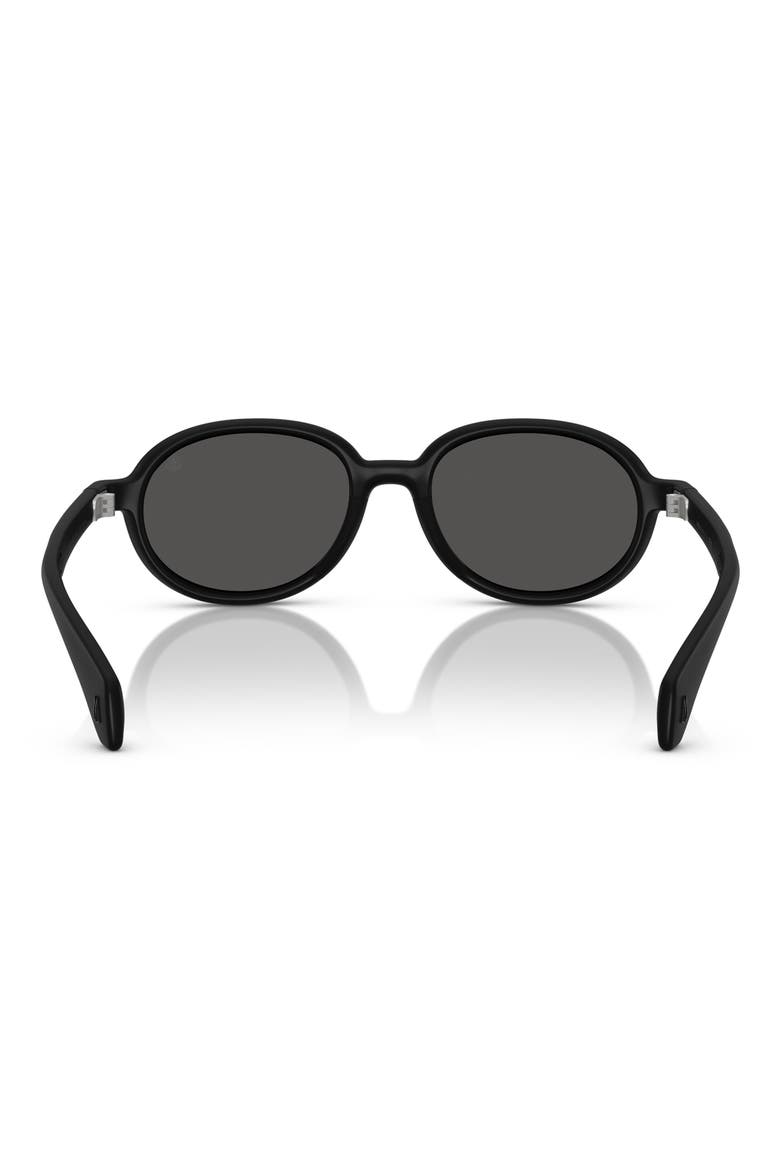 51mm Oval Sunglasses, Alternate, color, MATTE BLACK / DARK GREY