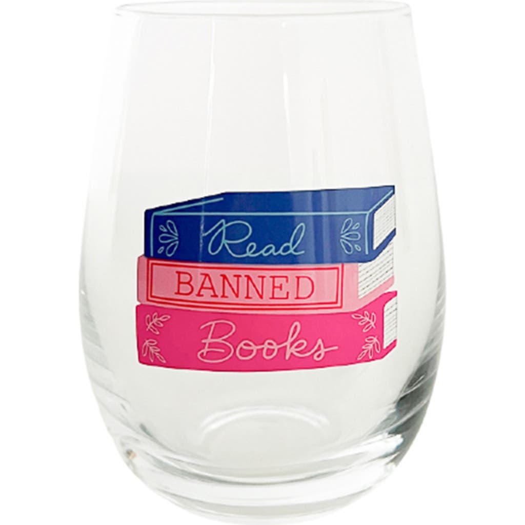 Jollity & Co Book Club Wine Glass In Read Banned Books
