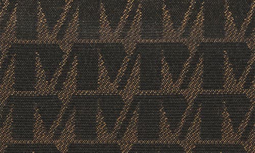 Mango Monogram Jacquard Chain Shoulder Bag In Chocolate