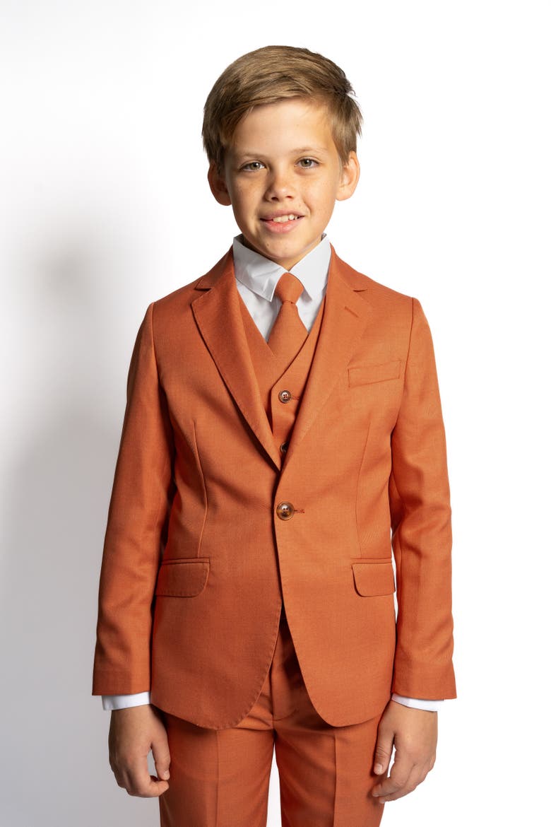 Kids' Osiris 5-Piece Slim Fit Suit, Alternate, color, Terracotta