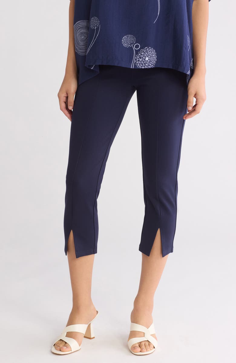 PATRIZIA LUCA Split Hem Crop Pants, Main, color, 