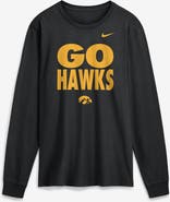 Nike Men's Nike Black Iowa Hawkeyes 2026 Sideline Slogan Dri-FIT Long Sleeve T-Shirt