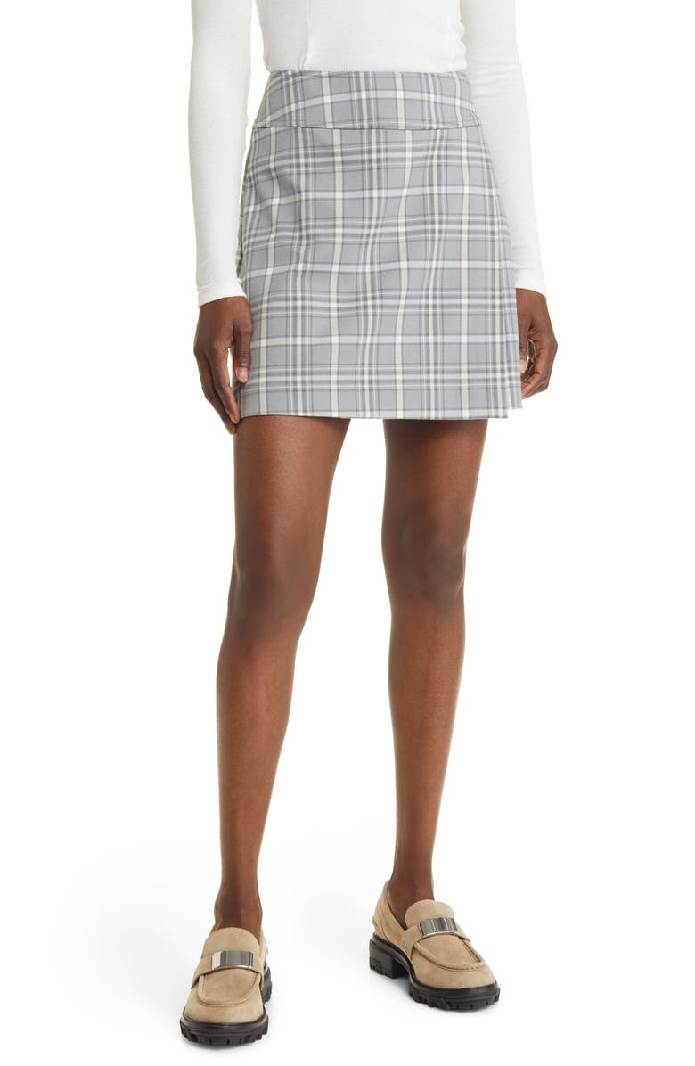 Treasure & Bond Plaid Miniskirt, Main, color, 