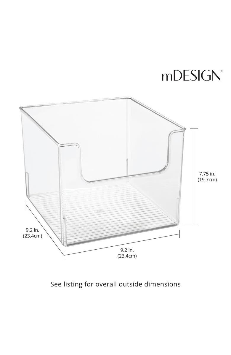 mDesign Kitchen Plastic Storage Organizer Bin with Open Front - 8 Pack, Alternate, color, 