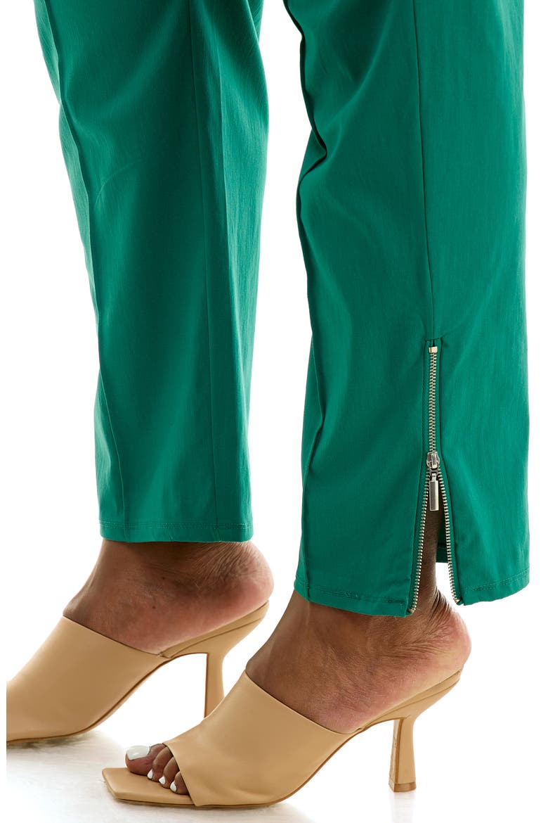 Millien Zip Ankle Pants, Alternate, color, KELLY GREE