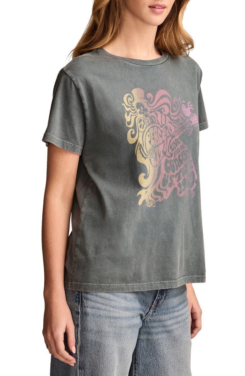 Lucky Brand Peace City Music Festival Cotton Graphic T-Shirt, Alternate, color, 