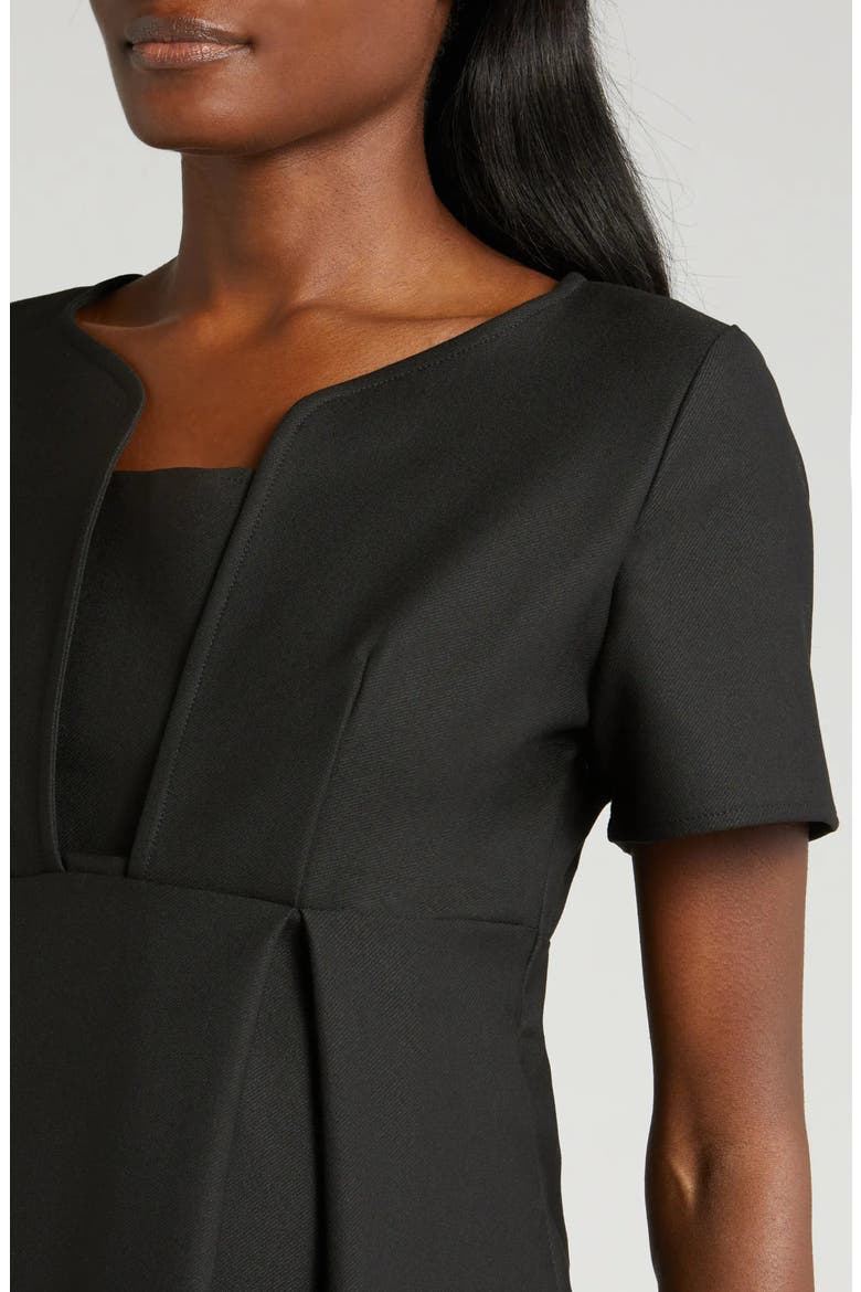Women's Short Sleeve Empire Waist Maternity & Nursing Suit Top in Italian Stretch Fabric, Alternate, color, Black
