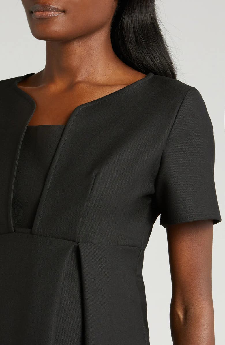 Marion Petite Women's Short Sleeve Empire Waist Maternity & Nursing Suit Top in Italian Stretch Fabric, Alternate, color, Black