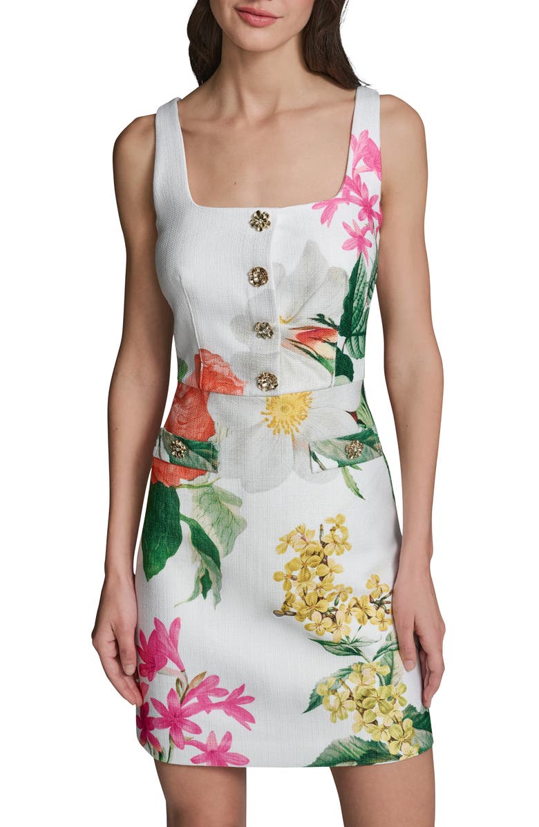 KARL LAGERFELD Floral Minidress, Alternate, color, 