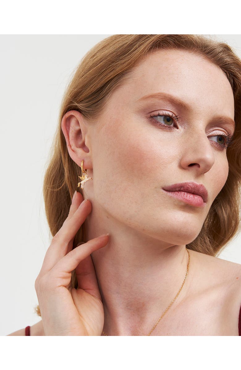 Fable England Pegasus Huggie Earrings, Alternate, color, Gold