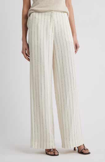Nordstrom The Lennox Pinstripe Wide Leg Trousers