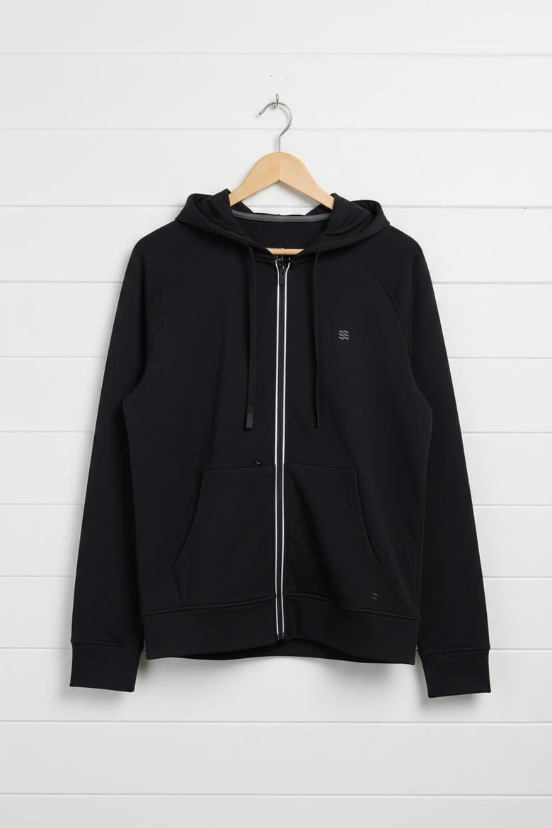Men's Everyday Full Zip Hoodie, Alternate, color, Black