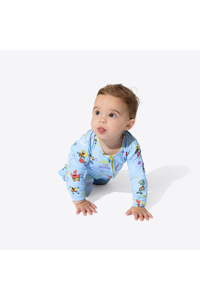 Baby SpongeBob SquarePants Good Vibes Convertible Footie, Alternate, color, SpongeBob Good Vibes