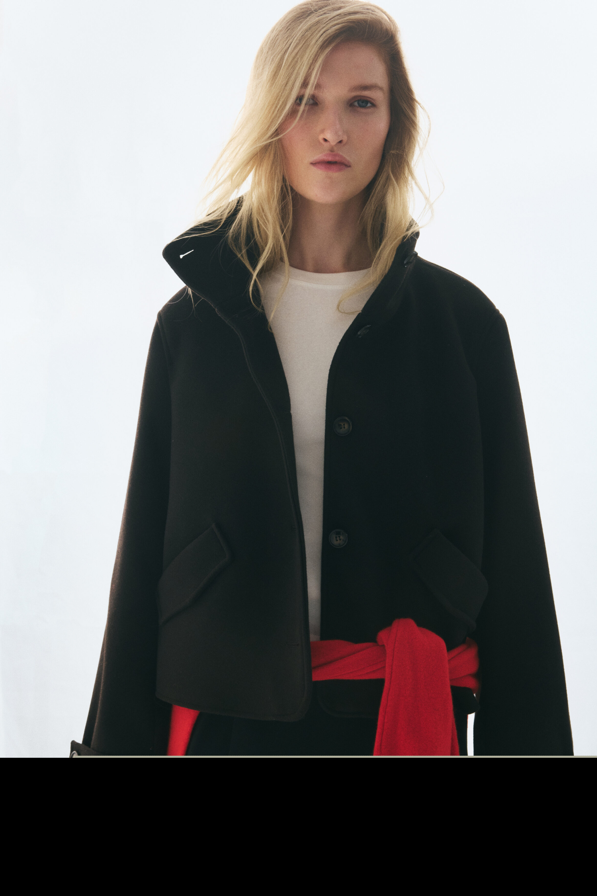 Short Funnel-Collar Jacket