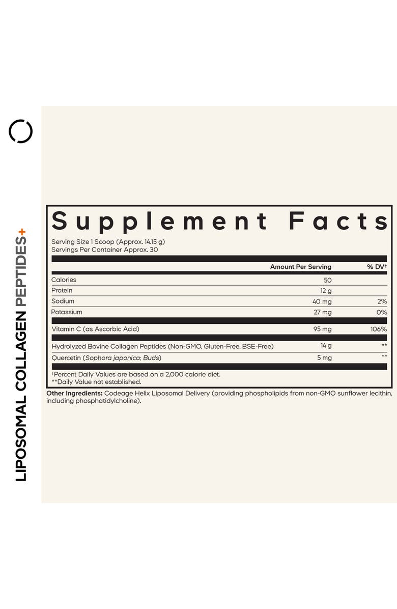 Codeage Liposomal Collagen Peptides Powder + Vitamin C, Alternate, color, 