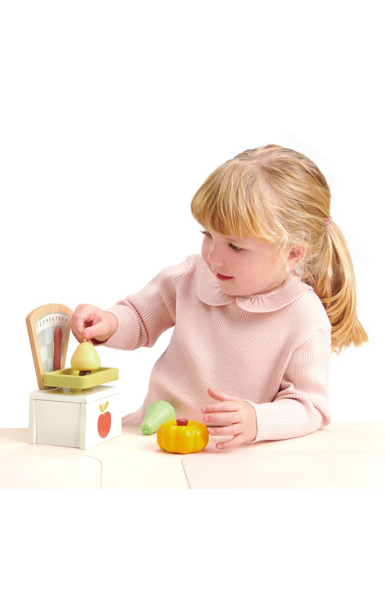 Tender Leaf Toys Wooden Market Scale, Alternate, color, Multi