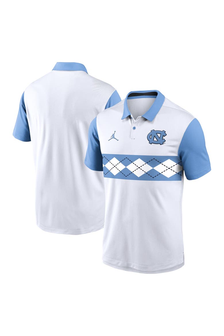 Men's Jordan Brand White North Carolina Tar Heels Primetime Campus Vapor Performance Polo, Main, color, White