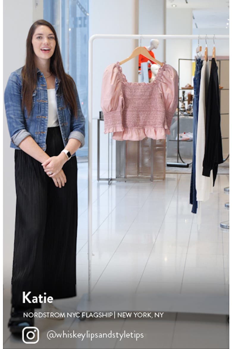 Simona Puff Sleeve Smocked Top video