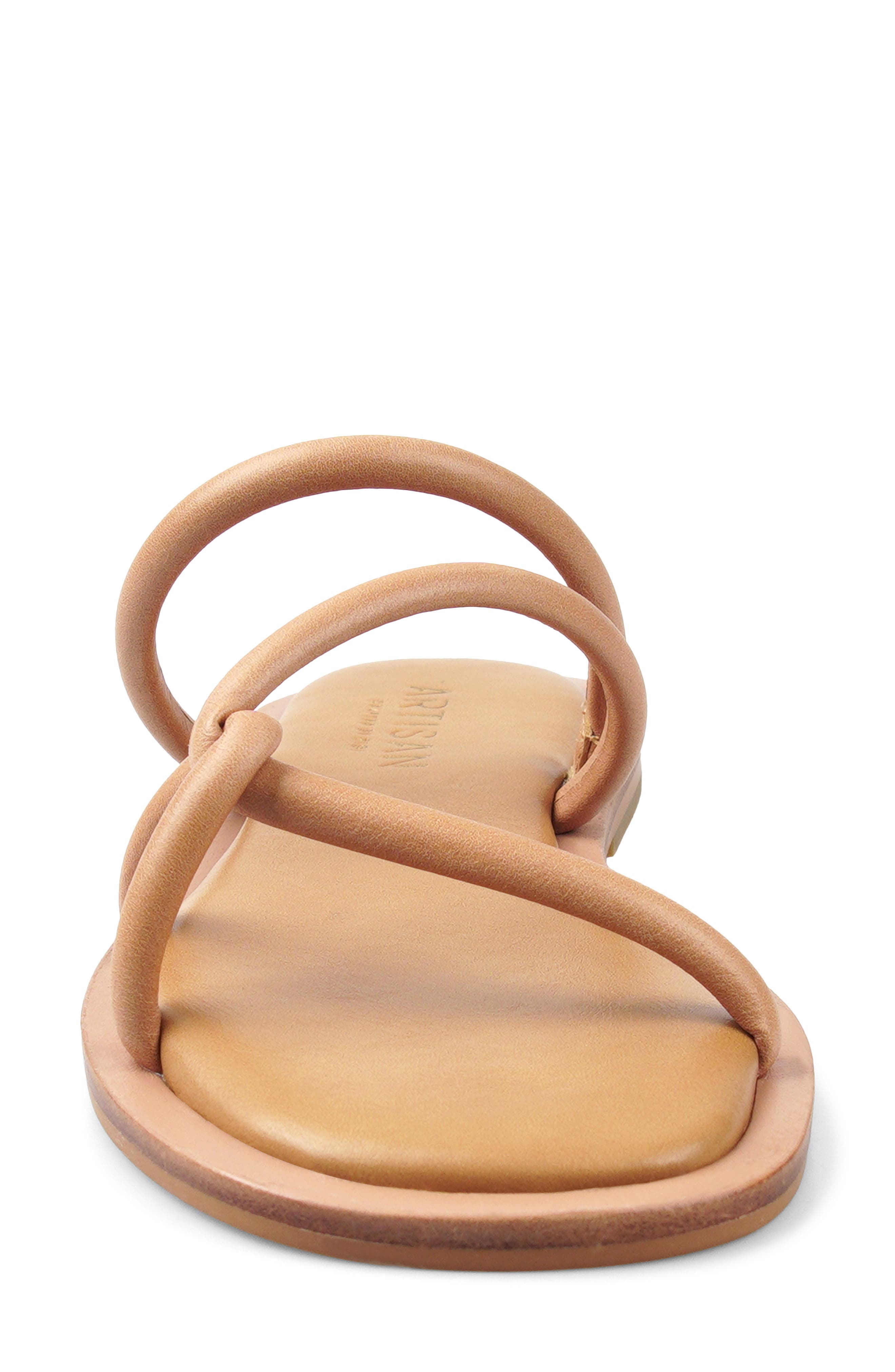 Bax Leather Slide Sandal, Alternate, color, TAN LEATHER