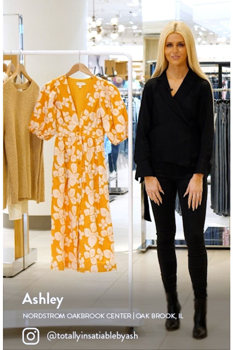 Cinthy Floral Jacquard A-Line Dress video
