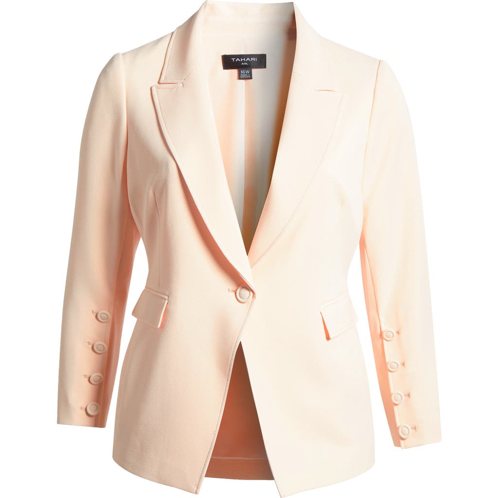 Tahari Asl One-button Blazer In Parfait