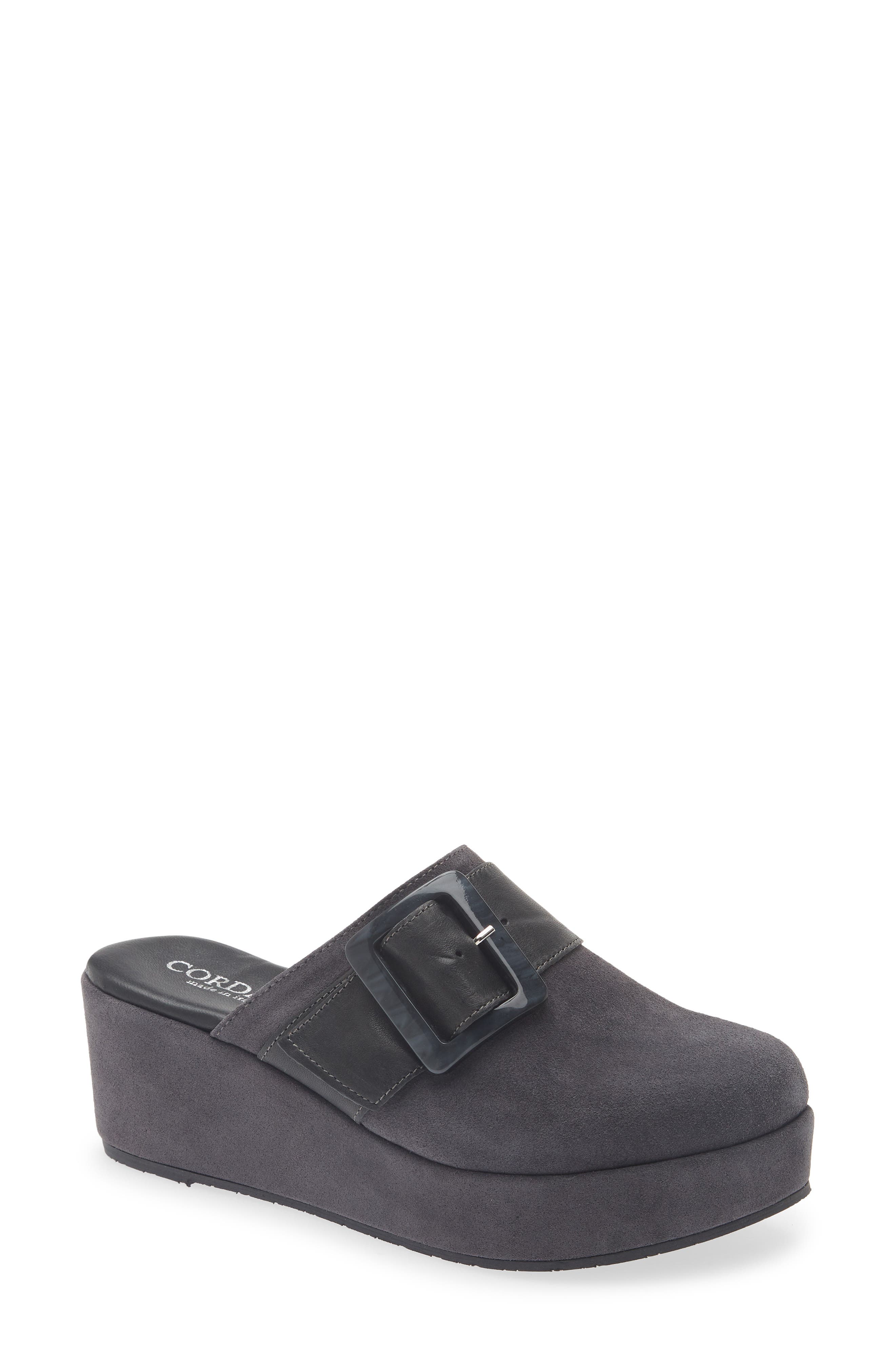 Camryn Buckle Platform Clog, Main, color, GRIGIO SUEDE
