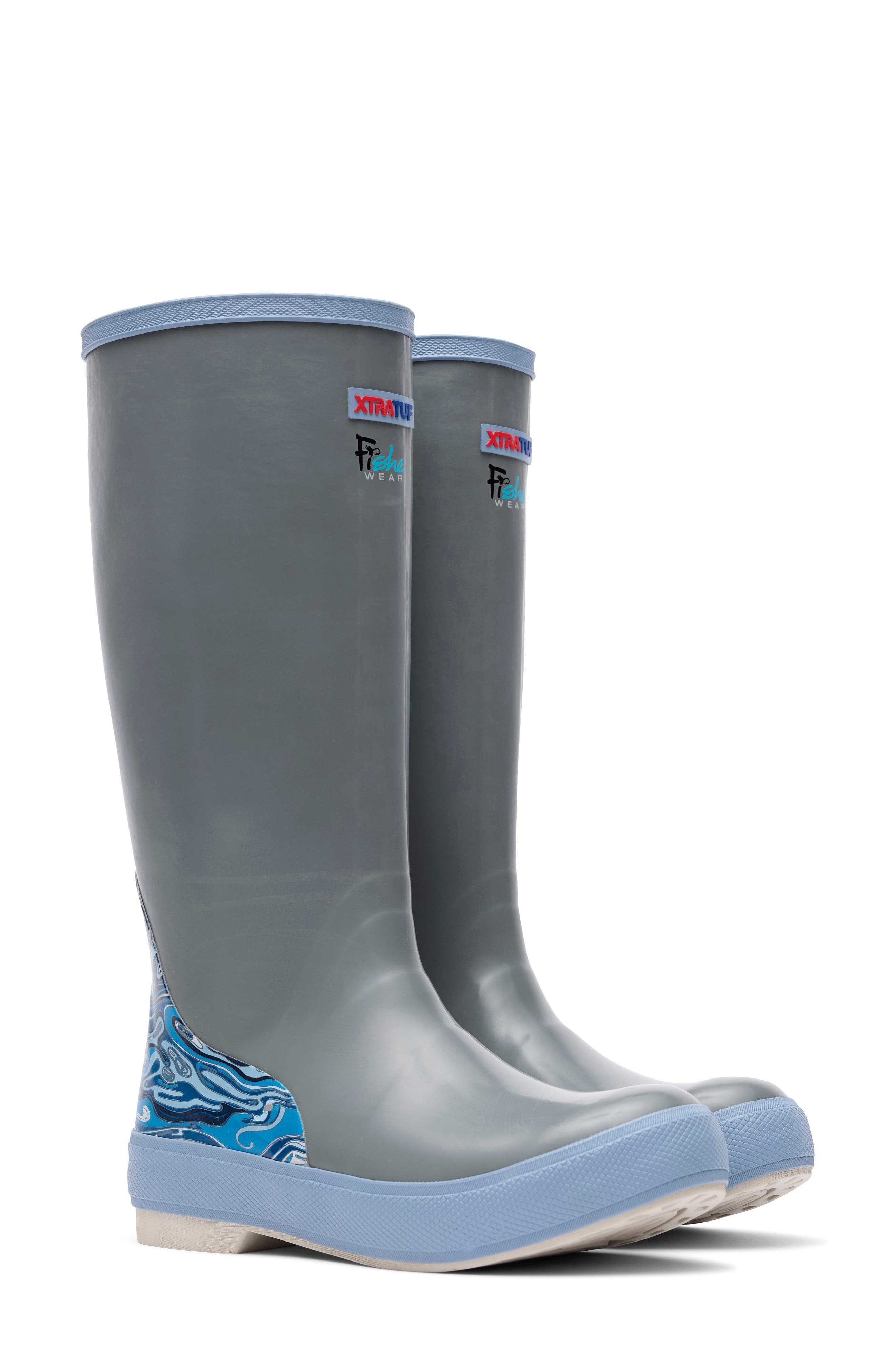 x Fishe Wear Legacy 15-Inch Waterproof Boot, Alternate, color, LEGACY GREY/ FISHE WATERS