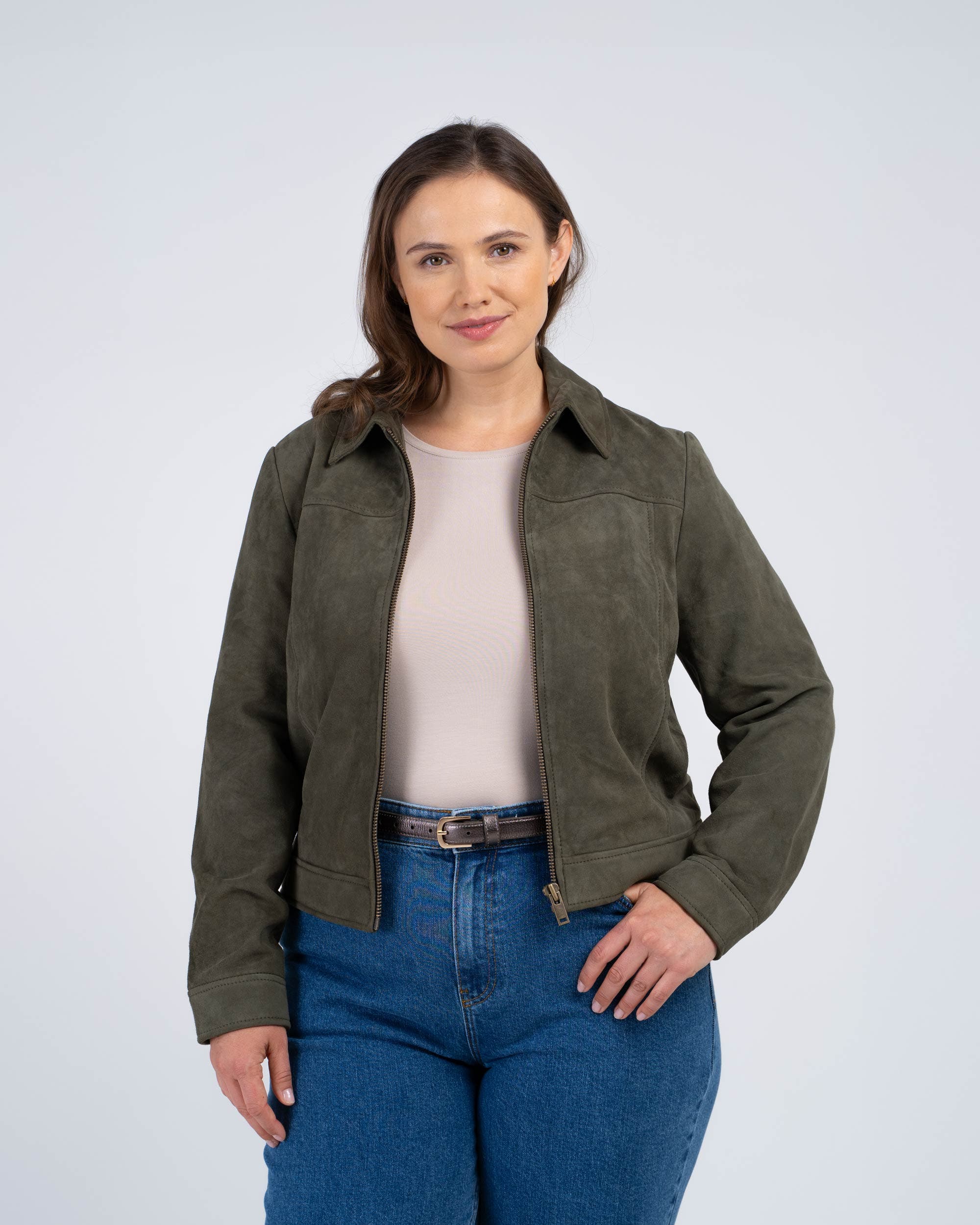 Harper Suede Bomber Jacket - image 5
