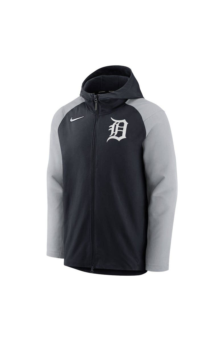 Nike Men's Nike Navy/Gray Detroit Tigers Authentic Collection Performance Raglan Full-Zip Hoodie, Alternate, color, 