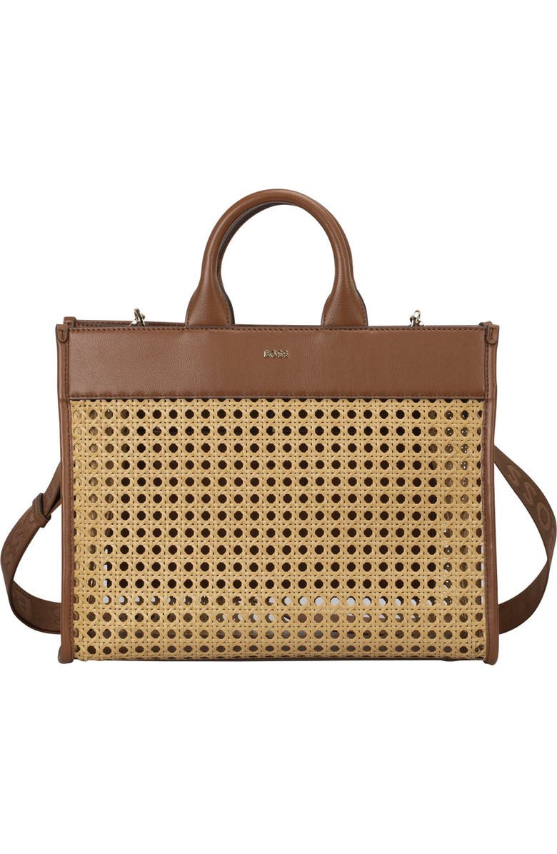 BOSS Sandy Woven Tote, Main, color, Natural