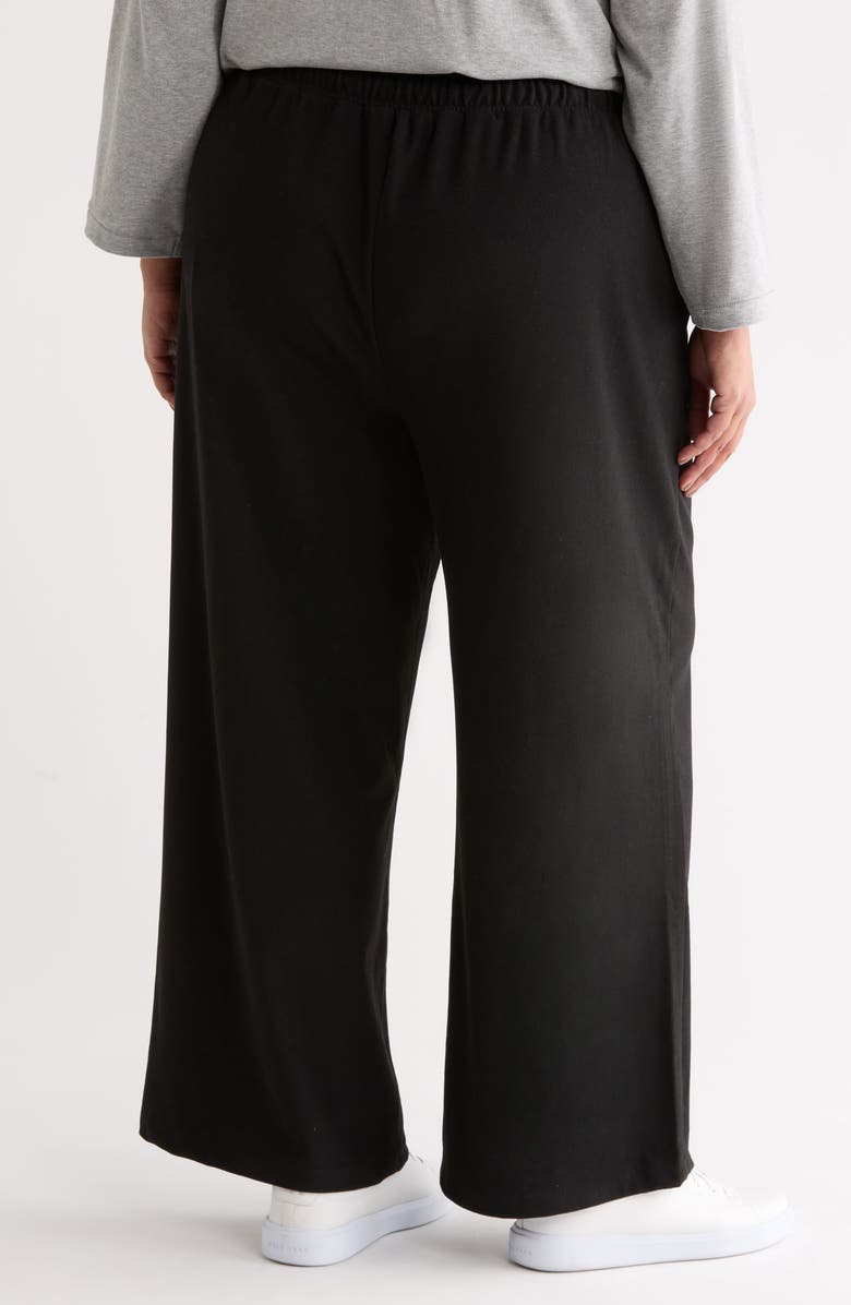 MAX STUDIO Drawstring Waist Wide Leg Pants, Alternate, color, Black