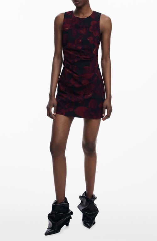 Desigual Ruched Sleeveless Minidress In Brown