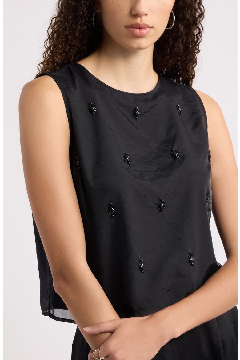 Embellished Tank, Alternate, color, BLACK