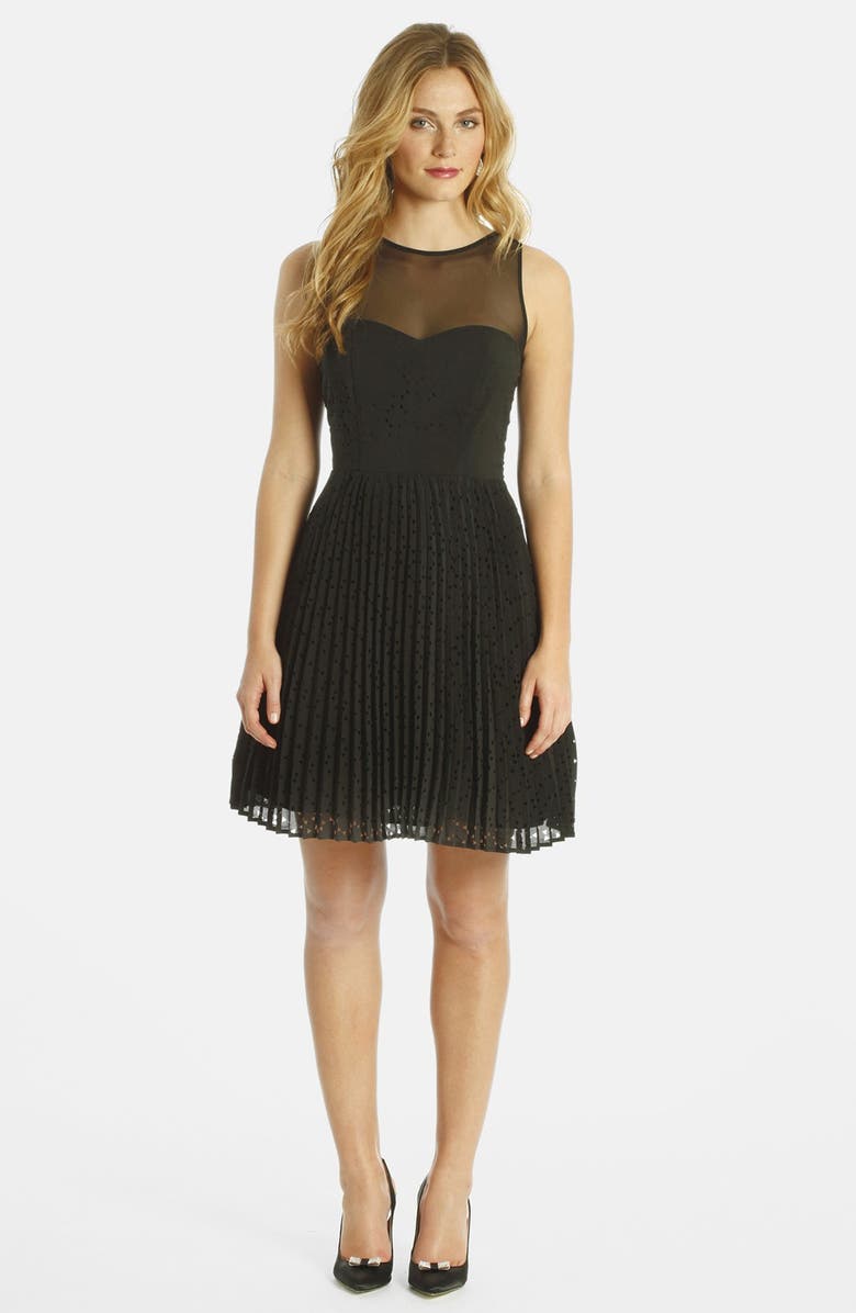 LABEL by five twelve Laser Cut Pleated Dress, Alternate, color, 